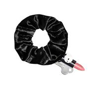 Ponytail Holders - Polyester Velvet 4.72 X 1.57 Inches | Elastic Secret Velvet With Storage Zipper, Hair Bands For Money Storage, Black For P
