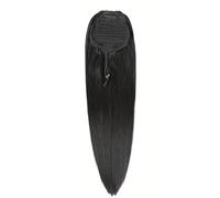 Ponytail Human Hair with Drawstring for Black Women,Brazilian Straight Ponytails Extensions, Remy Clip In Pony Tail Hairpiece for Daily Use(28inch)