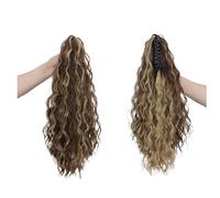Ponytail Long Curly Water Wave Synthetic Ponytail Clip-In Extensions,Secure Hairpiece Hairstyle(9H24)