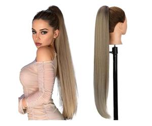 Ponytail Long Straight Ponytail Hair Extensions for Women Drawstring Fake Pony Tail Synthetic Hairstyle(TBD)