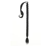 Ponytail Long Synthetic Braided Ponytail Extension with Hair Tie Straight Wrap Around Extensions Hairstyle(1B)