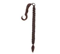 Ponytail Long Synthetic Braided Ponytail Extension with Hair Tie Straight Wrap Around Extensions Hairstyle(4)