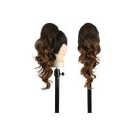 Ponytail Ponytail Extension, 20 Inch Wavy Drawstring Clip in Natural Soft Synthetic Hairpiece for Women Hairstyle(T1B-30)