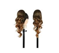 Ponytail Ponytail Extension, 20 Inch Wavy Drawstring Clip in Natural Soft Synthetic Hairpiece for Women Hairstyle(T1B-27)