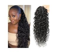 Ponytail Ponytail Extension, 8-26 Inch Claw Clip Real Human Hair Water Wave Extensions in Hairpiece Hairstyle(26inches)