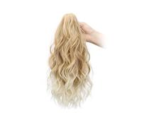 Ponytail Synthetic Claw Clip In Ponytail Curly Blonde Brown Short Hairpiece Fluffy Hair Extensions Hairstyle(27T613)