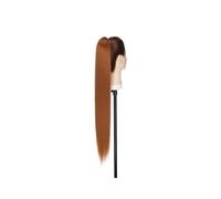 Ponytail Synthetic Long Straight Hair Extension Drawstring Fluffy Ponytail Clip In Hair Extension(Light Auburn)