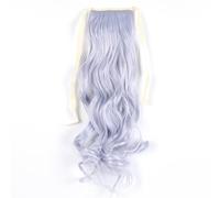 Ponytail Synthetic Ponytails Gray Color Long Straight or Wavy Hair Ribbon Drawstring Ponytail Extension(W-4110)