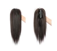 Ponytail Synthetic Short Straight Ponytail Extensions Claw Clip Half Tied Pony Tail False Hair Piece for Women Girls Hairstyle(4)