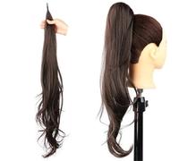 Ponytail Wave Flexible Wrap Around PonyTail Long Fake Tail Hair Extensions Synthetic Wavy Hairpieces Horse Hairstyle(4)