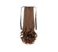 Ponytail Wig High Temperature Fiber Synthetic Wigs Lightweight Artificial Natural Curly Toupee Hairpiece Chocolate 38 cm Short