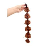 Ponytail Wig Synthetic Long Braid Extensions Wig with Hair Ties for Girls Ponytail Hairpieces(Light Brown)