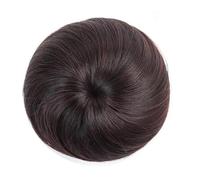 Ponytails Extensions Adjustable Synthetic Hairs Scrunchie Straight Chignons Haires Bun Straight Drawstring Hair Elegant or Chic Look(Dark Brown)
