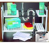 PonZE Addis Under Sink Storage Organizer Space Saving Shelf Tidy Rack Cupboard New