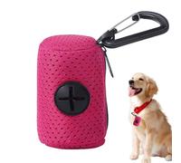 Poo Bag Holder | Mesh Fabric Attachment Doggy Bag Holder With Zipper | Poop Bag Dispenser | Mesh Fabric Leas-h Attachment Pet Waste Bag Dispenser With Zipper | Hangable Pet Supplies Large Capacity