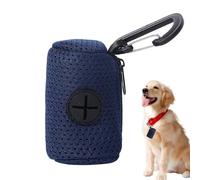 Poo Bag Holder | Mesh Fabric Attachment Doggy Bag Holder With Zipper | Poop Bag Dispenser | Mesh Fabric Leas-h Attachment Pet Waste Bag Dispenser With Zipper | Hangable Pet Supplies Large Capacity