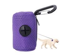 Poo Bag Holder | Mesh Fabric Attachment Doggy Bag Holder With Zipper | Poop Bag Dispenser | Mesh Fabric Leas-h Attachment Pet Waste Bag Dispenser With Zipper | Hangable Pet Supplies Large Capacity