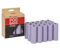 Poo bags dogs - 240 pcs - biodegradable - strong and durable - purple pastel - Flamingo