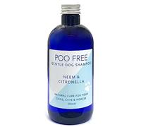 POO FREE - Dog Shampoo - 99% Natural - Aloe Vera, Citronella, Neem - Sulphate & Paraben Free - Soothes, Cleanses, Relieves Itchy Skin - pH Balanced, Concentrated - 250ml