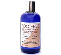 POO FREE - Dry Defence Shampoo - 99% Natural - Aloe Vera, Almond, Jojoba, Geranium, Lavender. Sulfate/Parabens Free. Gentle, Concentrated. pH 5.5 For Sensitive Skin. 250ml