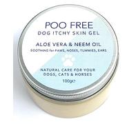 POO FREE - Gel for Itchy Dogs- 99% Natural - Aloe Vera, Neem. Cools, Moisturises, Soothes, Relieves Itchiness. Non Greasy, Rapidly Absorbed. 100g