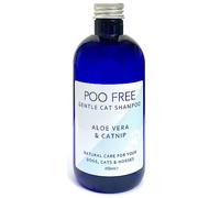 POO FREE - Shampoo for Cats - 99% Natural - Aloe Vera, Catnip. Sulfate/Parabens Free. Cleans, Soothes, Relieves Itchy Skin. pH Balanced, Concentrated. 250ml