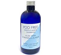 POO FREE - Shampoo for Horses - 99% Natural - Aloe Vera, Citronella, Neem. Sulfate/Parabens Free. Cleans, Soothes, Relieves Itchy Skin. pH Balanced, Concentrated. 250ml