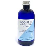 POO FREE - Soothing Shampoo for Horses - 99% Natural - Aloe Vera, Geranium, Lavender. Sulfate/Parabens Free. Cleans, Soothes, Relieves Itchy Skin. pH Balanced, Concentrated. 250ml