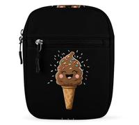 Poo Poop Chocolate Ice Cream Mini Crossbody Bag Unisex Anti-Theft Side Shoulder Bags Travel Small Messenger Bag