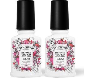 Poo-Pourri Peaches and Cream 2 Ounce Peach Jasmine & Vanilla Pack of 2