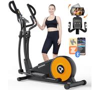 pooboo Elliptical Machine, Elliptical Exercise Machine with 16-Level Resistance& Hyper-Quiet Magnetic Driving System, Elliptical Machine for Home with LCD Monitor&15.5IN Stride, 350LBS Weight Capacity