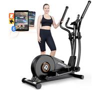 Pooboo Elliptical Machine, Elliptical Exercise Machine with 16-Level Resistance&Hyper-Quiet Magnetic Driving System, Elliptical Machine for Home with LCD Monitor&15.5IN Stride