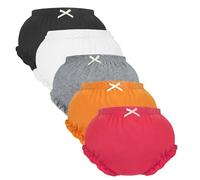 Poocen 5Pcs Baby Girl Diaper Cover Bloomer Ruffled for Infant Girls Newborn Shorts Cotton Panties Set for Boys Girls