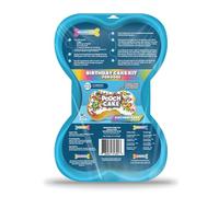 Pooch Cake Dog Birthday Cake Kit - Birthday Cake Flavor with Sprinkles - Microwavable Cake Mix, Dog Icing Mix and Dog Safe Sprinkles - Made in USA - Reusable Silicone Pan