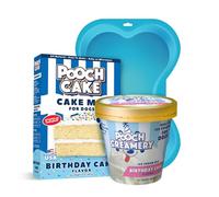 Pooch Cake Dog Birthday Kit - Birthday Cake Flavor Cake & Birthday Cake Ice Cream Mix for Dogs…