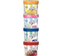 Pooch Creamery Dog Ice Cream Sample Pack - 4 Flavors: Peanut Butter, Birthday Cake, Vanilla & Carob