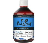 Pooch & Mutt 2 x Natural Salmon Oil for Dogs and Cats (Rich in Omega 3, 6 and 9) - 500 ml