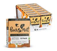 Pooch & Mutt - Chicken, Pumpkin & Pea Pack of Complete Wet Dog Food, Dry Dog Food Topper, 12x375g