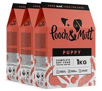 Pooch & Mutt - Complete Puppy Dry Dog Food (Grain Free & 100% Natural) - Chicken & Superfood Blend, 3x1kg, Brown