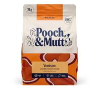 Pooch & Mutt - Primal Complete Dry Dog Food (Regular Sized Kibble), Grain Free High Protein Dog Food, Vension Lamb and Duck, 2kg