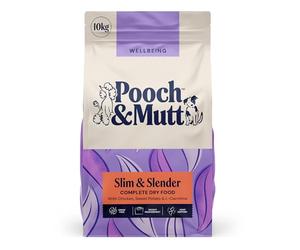 Pooch & Mutt - Slim & Slender Complete Dry Dog Food Grain Free (Regular Sized Kibble), for Weight Control and Weight Loss, Chicken and Sweet Potato, 10kg (packaging may vary)