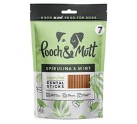 Pooch & Mutt - Superfood Dog Dental Sticks, Spirulina And Mint Flavour Dog Dental Chew, 1 pack of 7 sticks