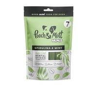 Pooch & Mutt - Superfood Dog Small Dental Sticks, Spirulina And Mint Flavour Dog Dental Chew, 1 pack of 7 sticks