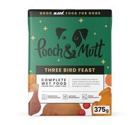 Pooch & Mutt - Three Bird Feast Christmas Dinner Complete Wet Dog Food, Dry Dog Food Topper, 12x375g