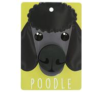 Pooch Pals Poodle Black Dog Lead Holder Wall Mounted Plaque Pop-Out Hook Hanger
