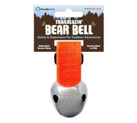Poochie-Pets TrailBlazin' Bear Bell for Hiking - Dog Collar Bell for Hiking Safety & Bear Deterrent, Outdoor Gear Essential for Trails, Made in USA (Orange Adjustable Strap, 1.25")