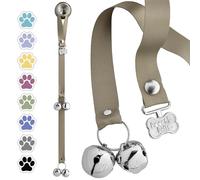 PoochieBells Dog Door Bell for Potty Training - The Original Potty Training Bells for Dogs, USA-Made Doggie Potty Bells, Easy Puppy Training, Loud, Durable Hanging Bells for Door, Solid Brown Espresso