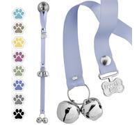PoochieBells Dog Door Bells for Potty Training, Quick & Easy Puppy Potty Training Method Included, Handcrafted in USA with Loud, Paw-Safe Bells, Wisteria