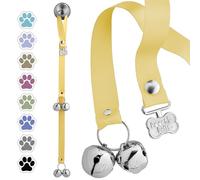 PoochieBells Dog Door Bells for Potty Training, Quick & Easy Puppy Potty Training Method Included, Handcrafted in USA with Loud, Paw-Safe Bells, Lemon Drop