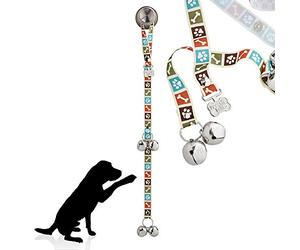PoochieBells Handcrafted Dog Doorbell for Potty Training - Easy & Quick, Doggie-Safe USA-Made Dog Door Bell with Perfect Sound, Dog Trainer-Recommended for Over 20 Years, Bone App Brown